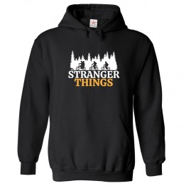 Strange Thing with Kids on Cycles Vintage Classic Unisex Kids and Adults Pullover Hoodie									 									 									